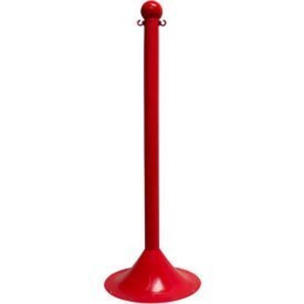 Global Equipment Mr. Chain Light Duty Plastic Stanchion Post, 41"H, Red 91505